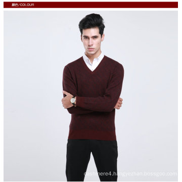 Yak Wool /Cashmere V Neck Pullover Long Sleeve Sweater/Garment/Clothing/Knitwear